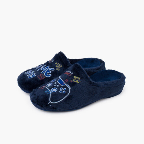 Pantufas tipo chinelo gaming Azul Marinho