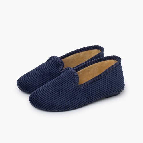 Pantufas tipo kung-fu bombazine Azul Marinho