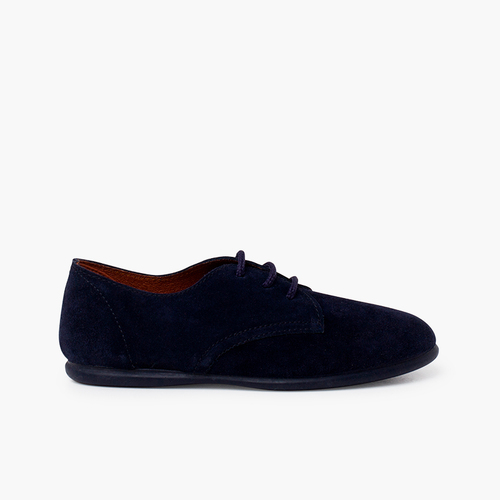 Bluchers criança camurça atacadores Azul Marinho