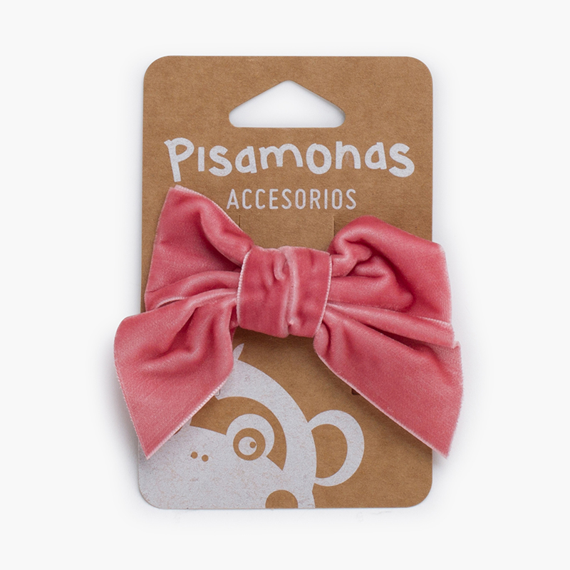 Laço veludo bico de pato Rosa França