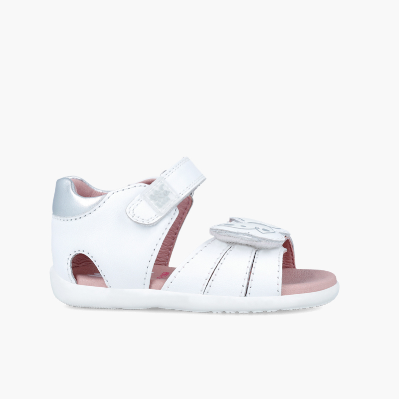 Sandálias menina borboleta primeiros passos Branco