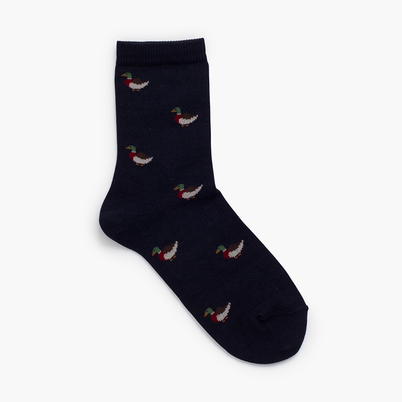 Meias estampado patos Azul Marinho