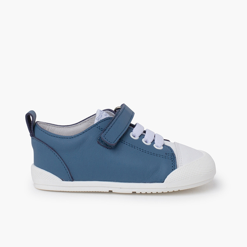 Sapatilhas Blanditos atacadores e tira aderente Azul