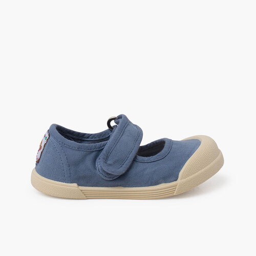 Merceditas barefoot lona maleáveis Azul