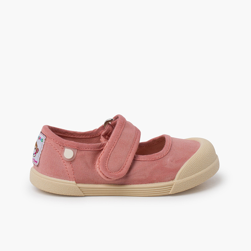 Merceditas barefoot lona maleáveis Rosa Velho