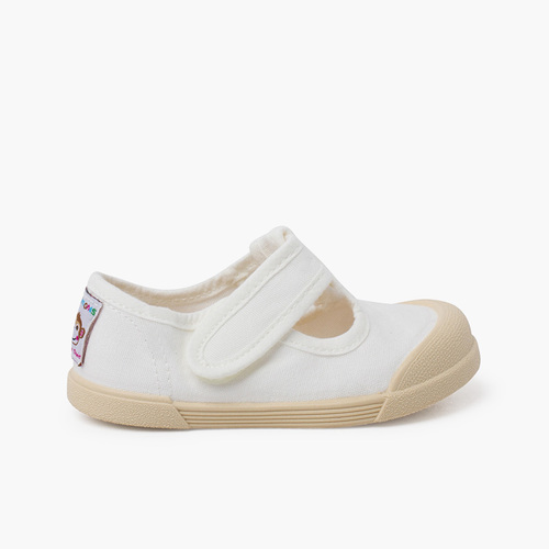 Pepitos barefoot lona maleáveis Branco