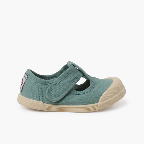 Pepitos barefoot lona maleáveis Verde matcha