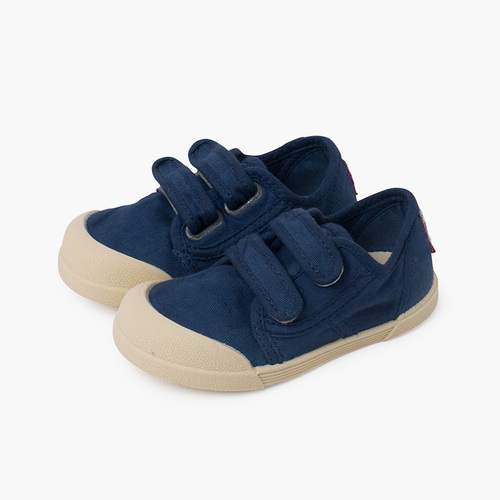Sapatilhas biqueira barefoot fecho aderente Azul Marinho