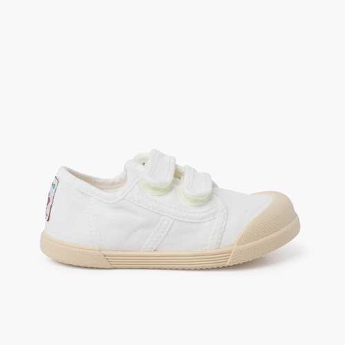 Sapatilhas biqueira barefoot fecho aderente Branco