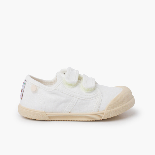 Sapatilhas biqueira barefoot fecho aderente Branco