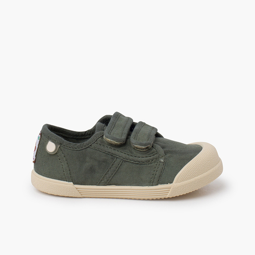 Sapatilhas biqueira barefoot fecho aderente Verde Musgo