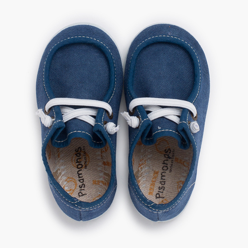 Sapatos vela wallaby sola fina atacadores elásticos Azul Marinho