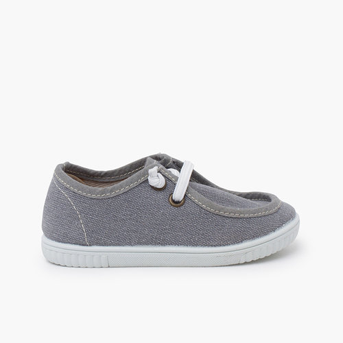 Sapatos vela wallaby sola fina atacadores elásticos Cinzento