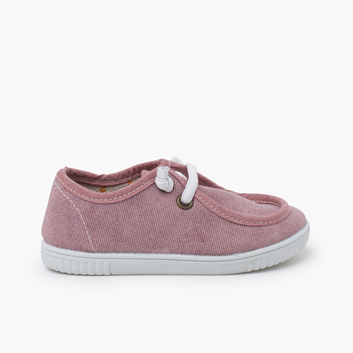 Sapatos vela wallaby sola fina atacadores elásticos Rosa Velho