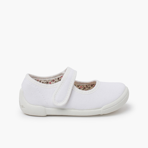Merceditas barefoot tira aderente sola branca Branco