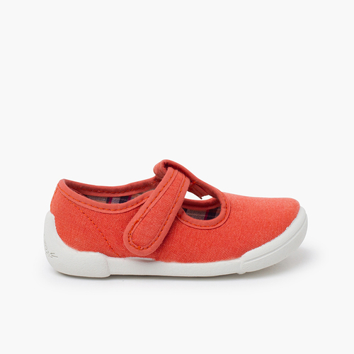 Pepitos barefoot tira aderente sola branca Terracota