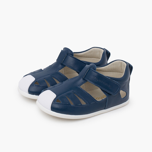 Sandálias napa maleável sola fina Azul Navy