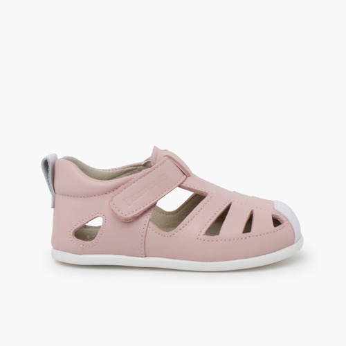 Sandálias napa maleável sola fina Rosa