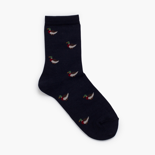 Meias estampado patos Azul Marinho