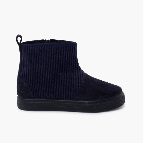Botas criança cano de bombazine Azul Marinho