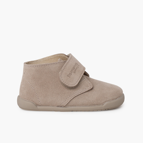 Botas barefoot camurça fecho aderente Areia