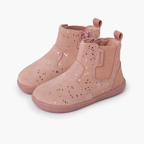 Botim minimalista glitter elástico lateral Rosa