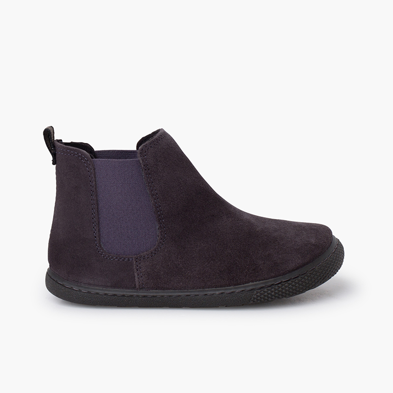 Botas barefoot camurça tipo chelsea Cinzento
