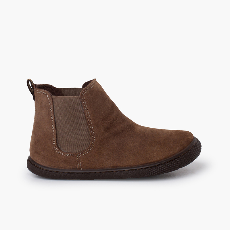 Botas barefoot camurça tipo chelsea Taupe