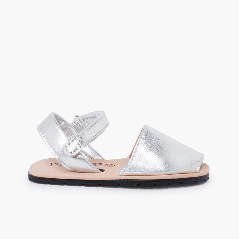 Menorquinas metalizadas maleáveis sola flexível Prata