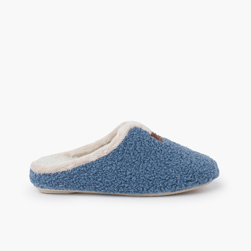 Chinelos de quarto pelinho Azul Jeans