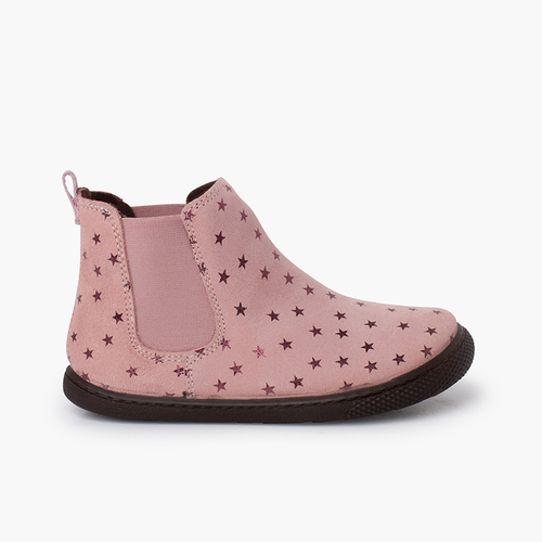 Botas barefoot elásticos estrelas Rosa