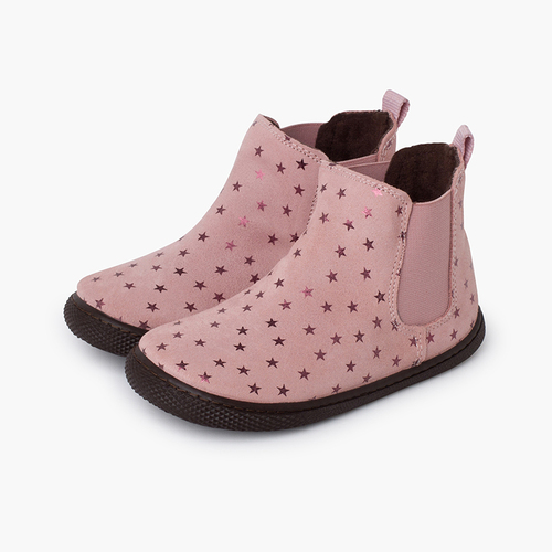 Botas barefoot elásticos estrelas Rosa