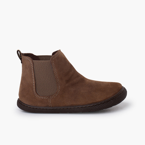 Botas barefoot camurça tipo chelsea Taupe