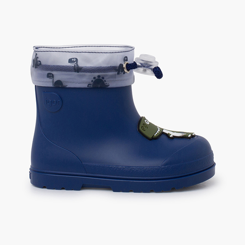 Botins galocha ajustáveis dinossauro barefoot Azul Jeans