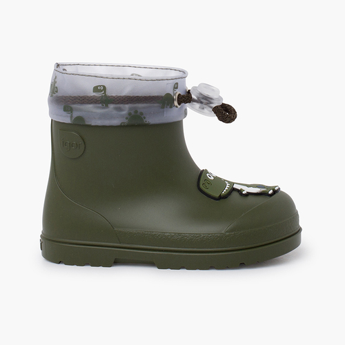 Botins galocha ajustáveis dinossauro barefoot Caqui
