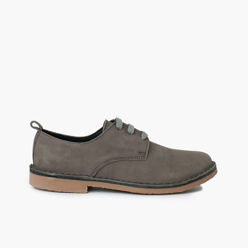 Bluchers pele nobuck encerada Cinzento