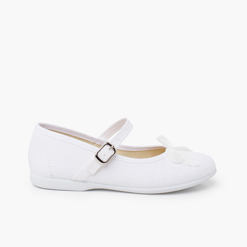 Merceditas laço brilho nacarado Branco