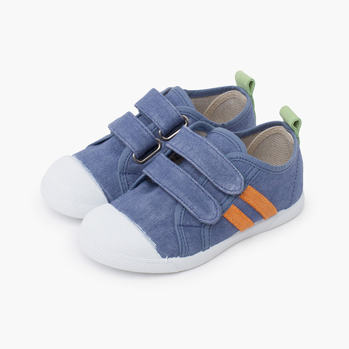 Sapatilhas flexíveis lona eco combinadas Azul Jeans