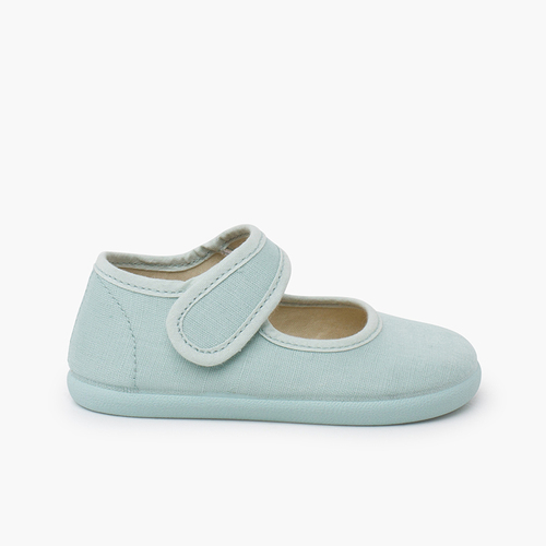 Merceditas barefoot linho fino Verde Menta
