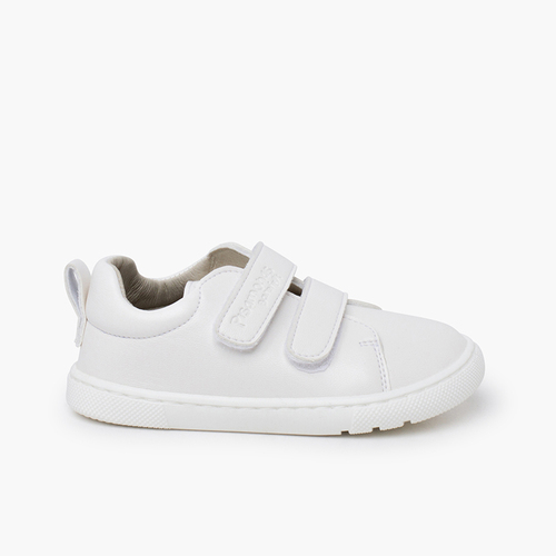Sapatilhas barefoot cores duplo fecho aderente Branco