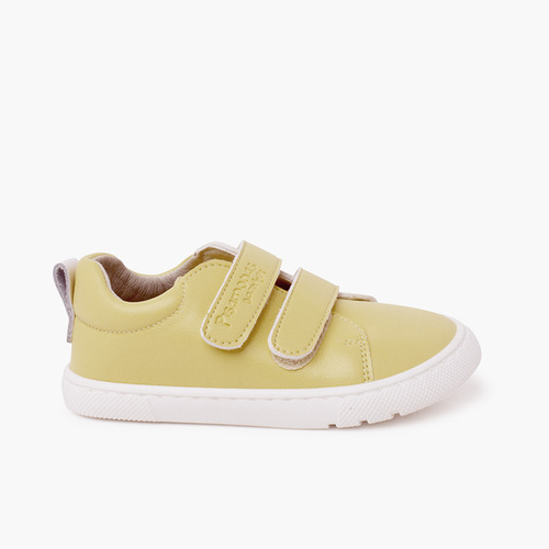 Sapatilhas barefoot cores duplo fecho aderente Amarelo