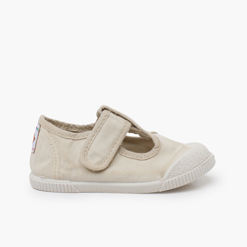 Pepitos barefoot lona lavada aveia