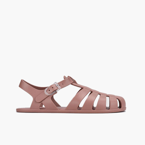 Sandálias borracha barefoot criança e mulher Rosa