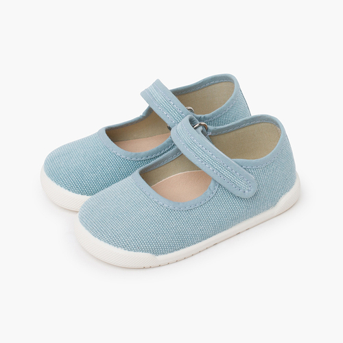 Merceditas barefoot lona canvas tira aderente Turquês