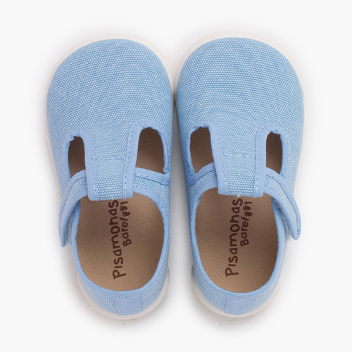 Pepitos barefoot lona canvas tira aderente Azul