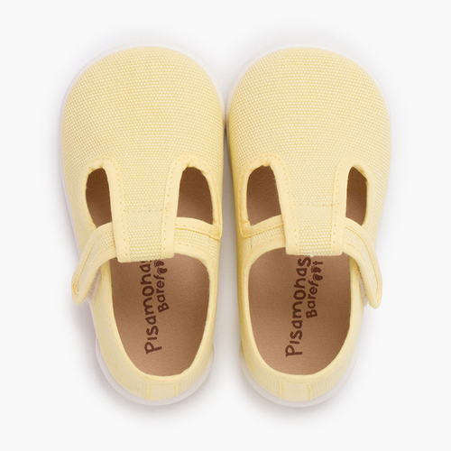 Pepitos barefoot lona canvas tira aderente Limão