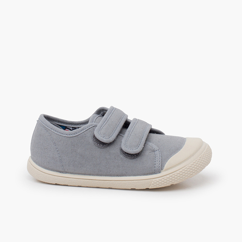 Sapatilhas lona barefoot biqueira borracha Cinzento