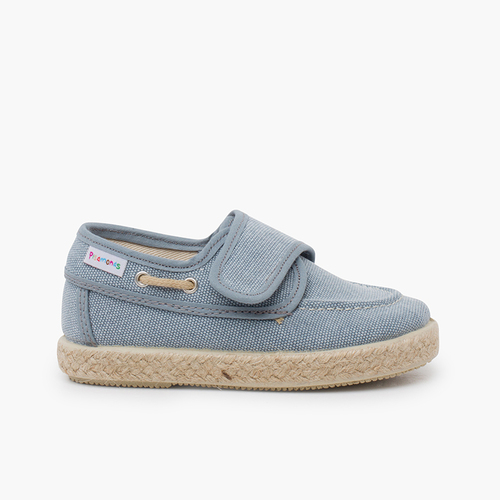 Sapatos de vela lona rústica efeito lavado Oceano