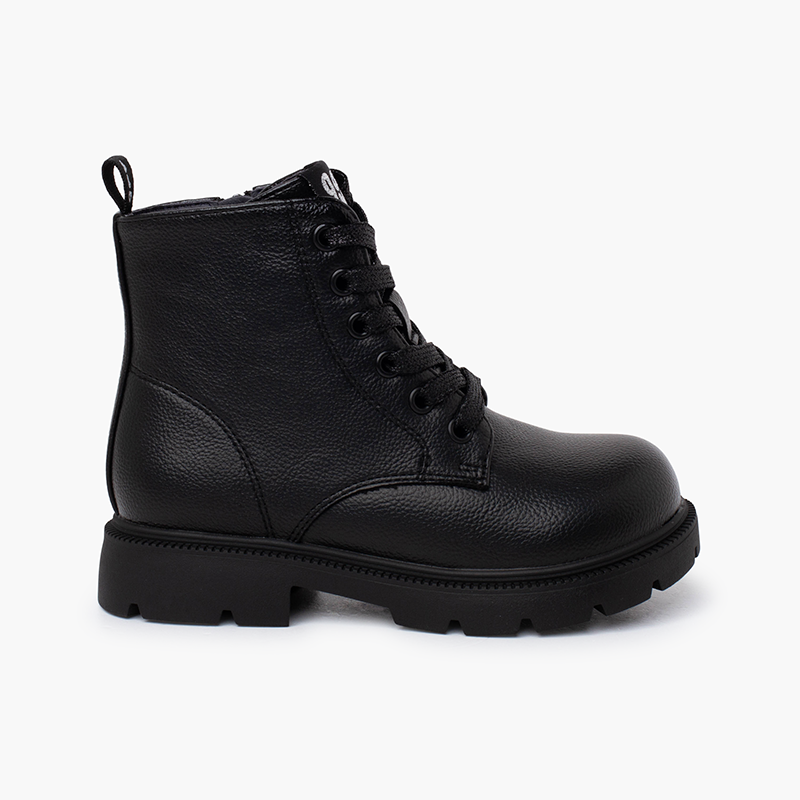 Botas menina atacadores Garvalín tipo militar Preto