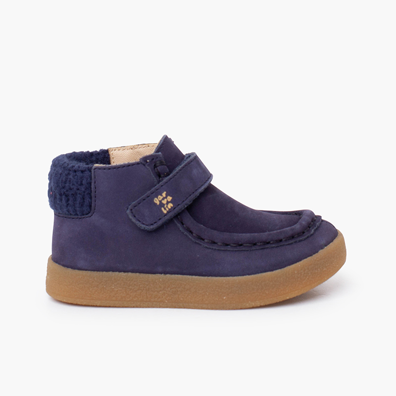Botins wallaby gola forrada tira aderente Azul Marinho